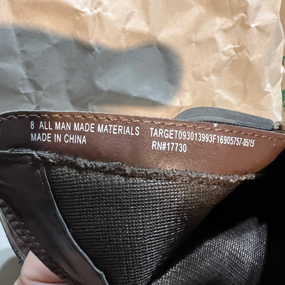 Cherokee Size 8 Toddler Cowboy Boots Brown Western Stitch Studded Side Zip - Picture 7 of 9